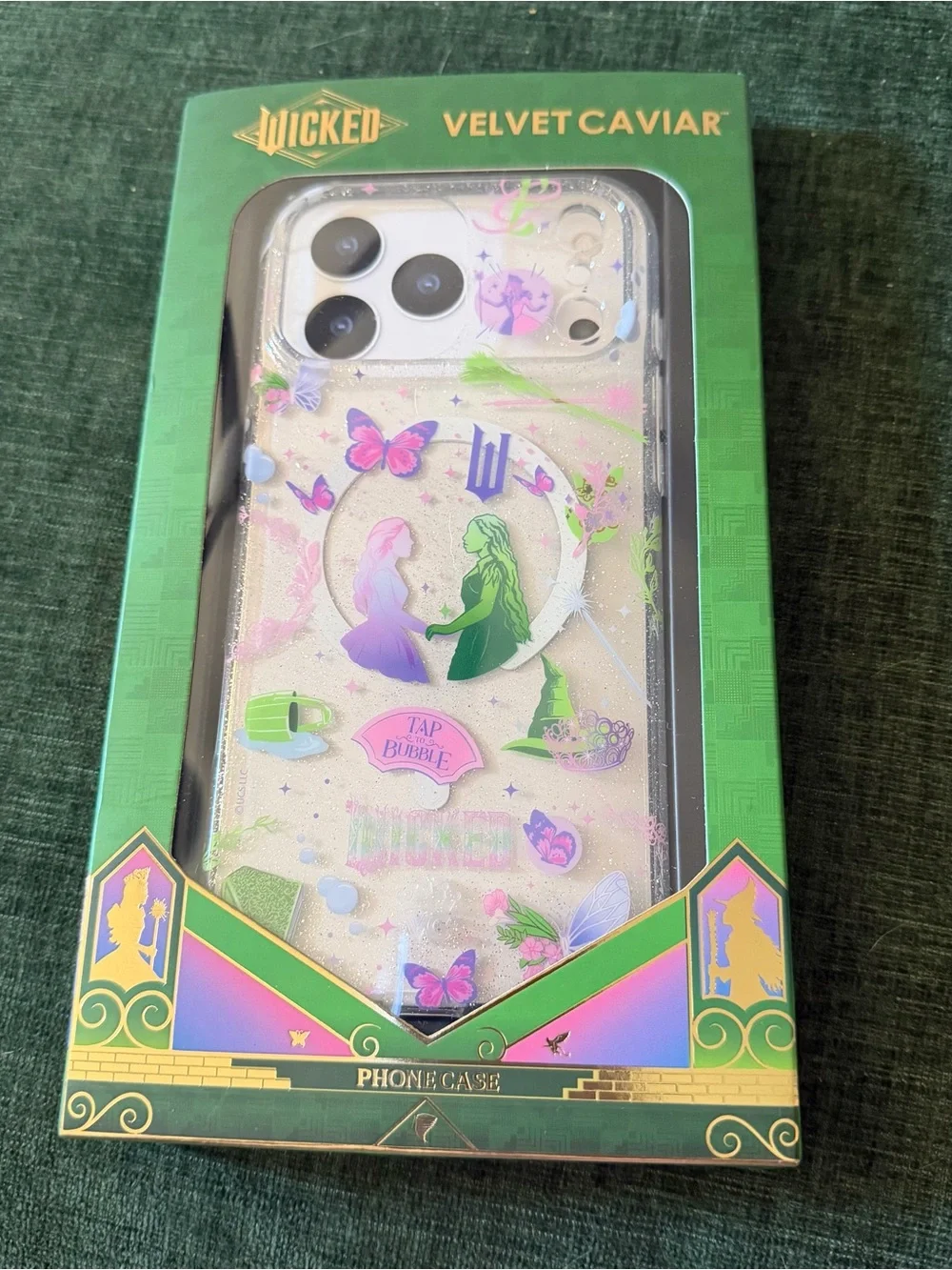 Velvet Caviar Wicked Glinda & Elphaba Phone Case, MagGrip and Mag wallet set